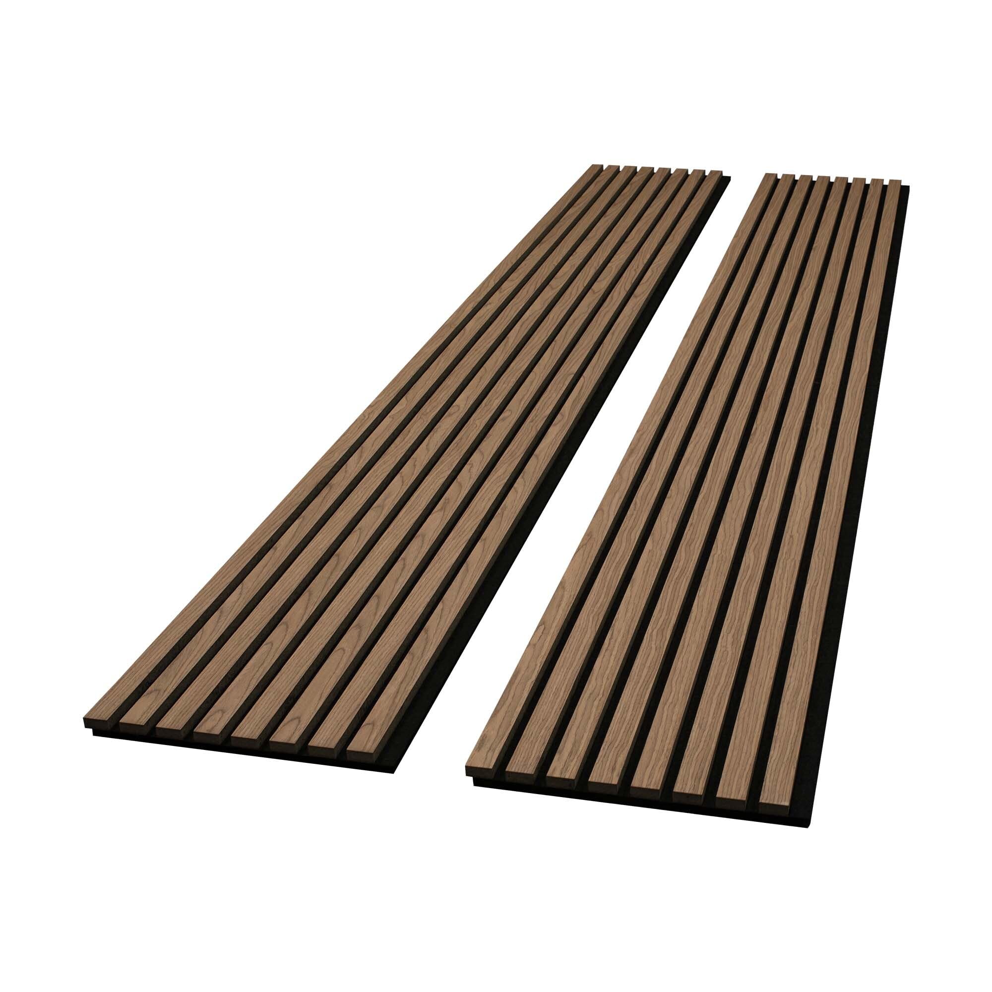 Architectural Products by Outwater (2 Pack) Walnut Wood Acoustic Wall Panels Natural Elegance 12.5" x 94.5" Soundproofing and Interior Acoustic Enhancement Premium Real Wood 0.82” Thickness