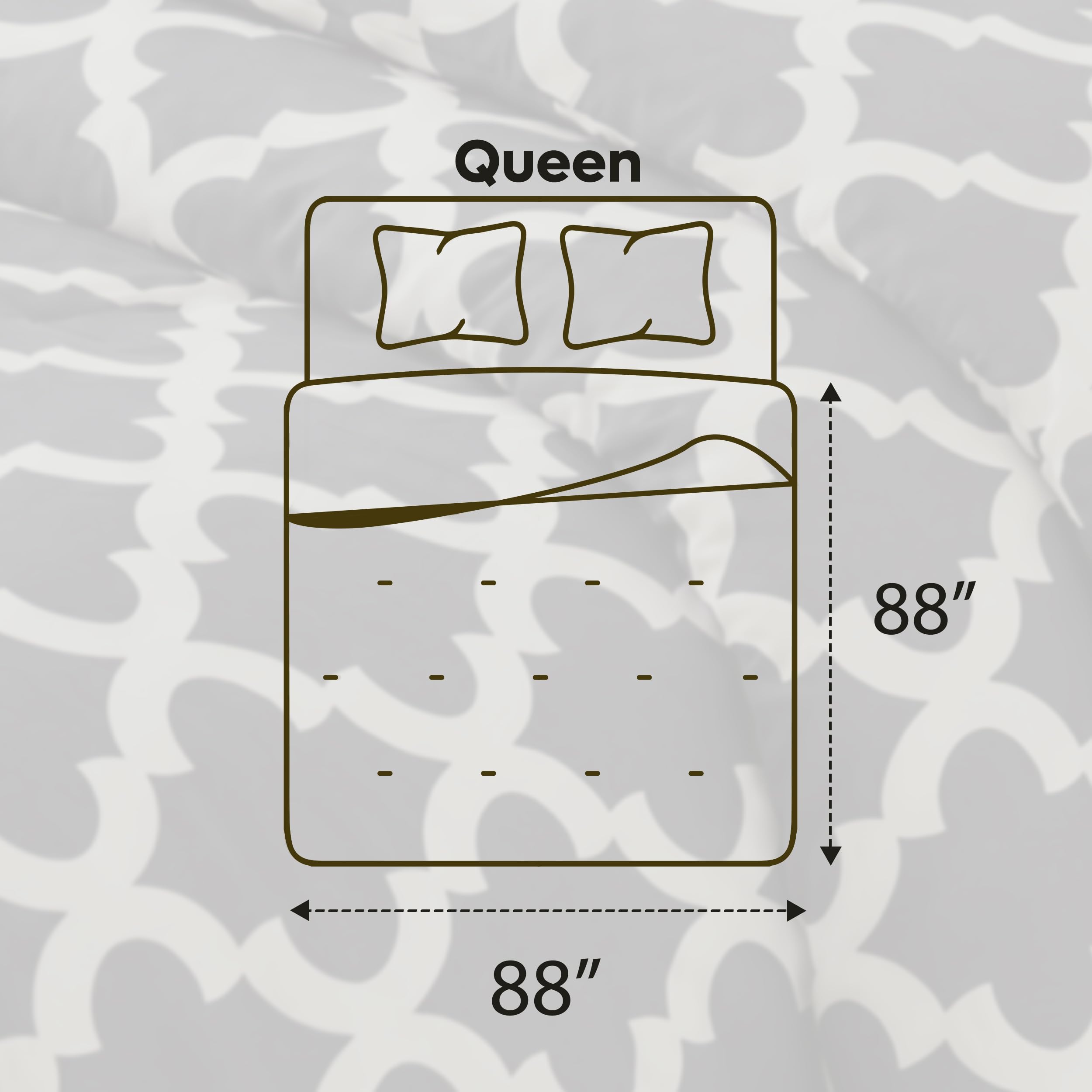 Utopia Bedding Queen Comforter Set - Grey -2