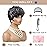 MOONSHOW Grey Wigs for Black Women Black Mixed Grey Pixie Cut Wig Short Gray Hair Wigs for Black Women Synthetic Ombre Grey Short Curly Pixie Wig (Ombre Grey)