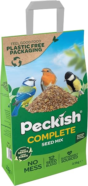 Peckish 60051333 Complete Seed and Nut Mix for Wild Birds, Green,3.5kg - 2