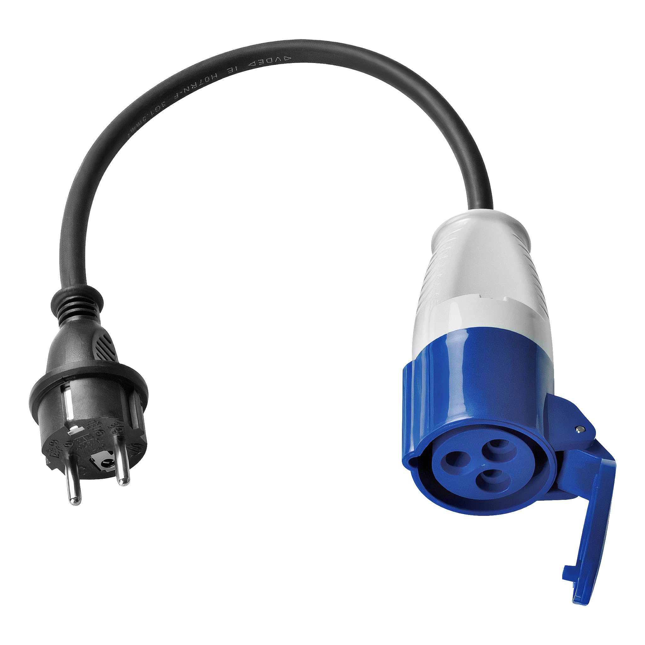 CEE Adapter Schuko Stecker auf CEE Kupplung, 35cm Camping Kabel, IP...