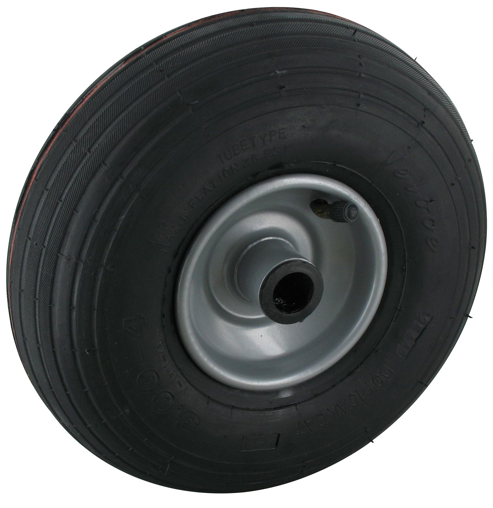Rollentechnik Bockrolle Rad Luftreifen Ø260x85 mit Rollenlager & Anschraubplatte Bauhöhe 295mm Tragfähigkeit 200 kg