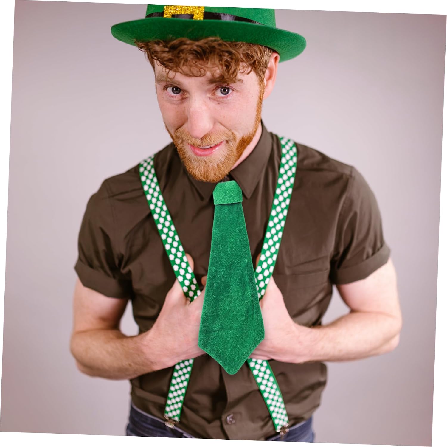 Didiseaon 1set Patrick's Day Bow Tie and Necktie for Men Decorative Tie Unique Design for Festive Celebrations and Parties Easy to Wear and Outfits