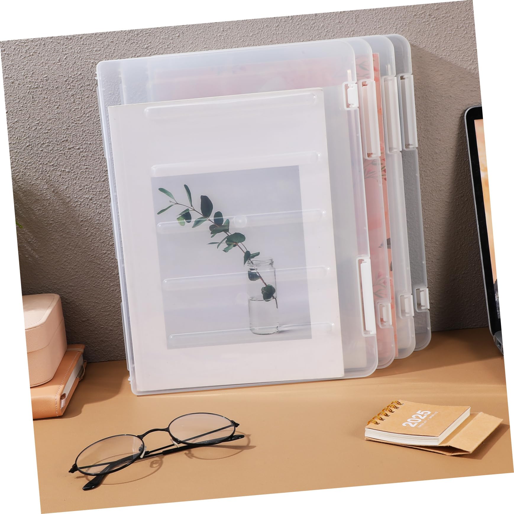 NUOBESTY 6stücke Transparente aus Kunststoff für Büro und Schule zur Aufbewahrung von Papier und Dokumenten mit Klarem Design