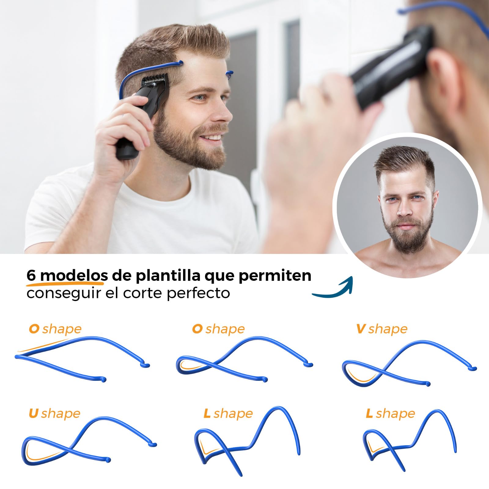 Peine Cortapelo - Cortapelos Hombre - Plantilla Barba Hombre - Maquina De Cortar Pelo Hombre