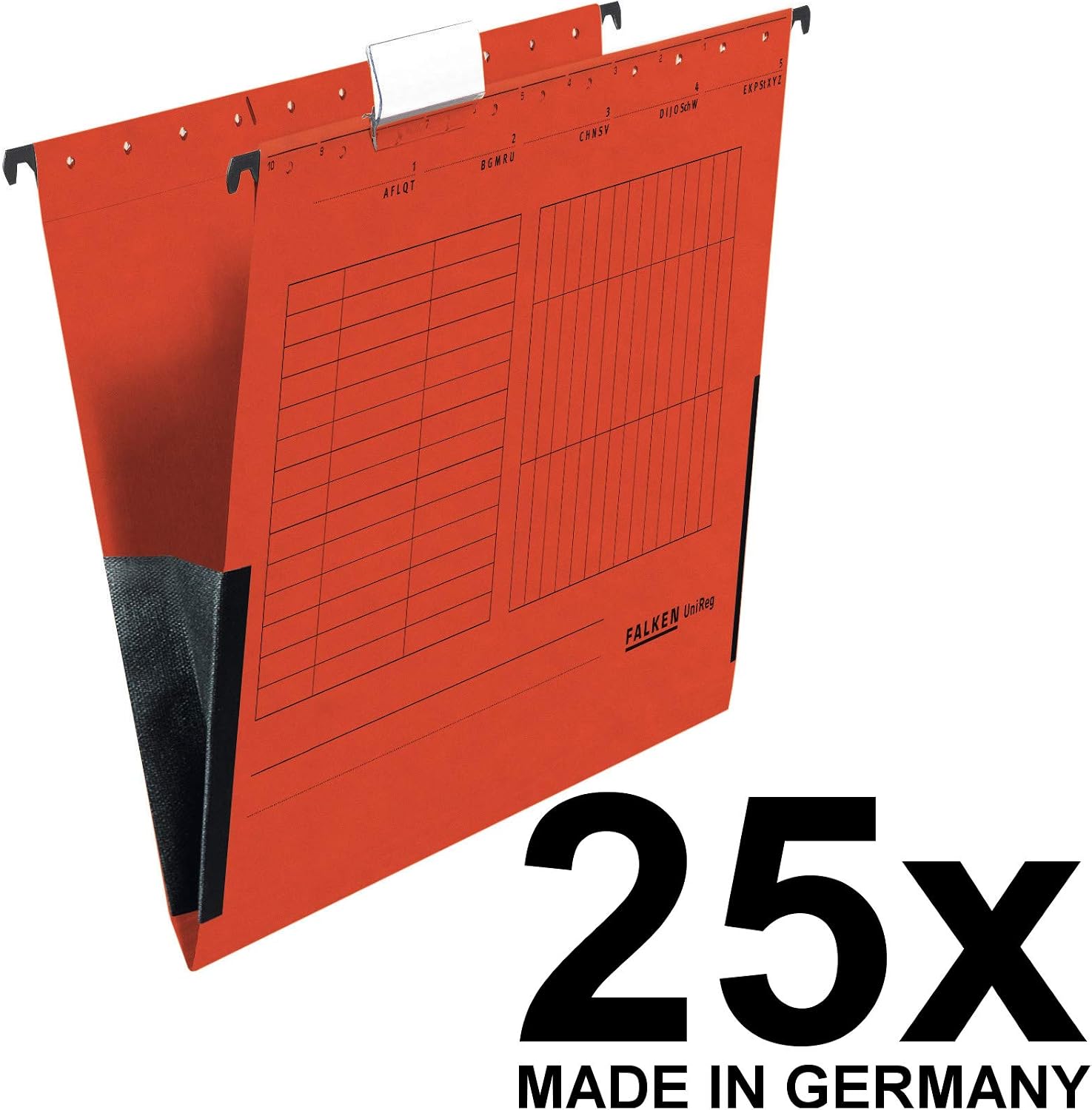 Exacompta, Ref 80002603001F, FALKEN, UniReg Suspension Files with Linen Edge Protectors, Suitable for A4 Documents - Image 3