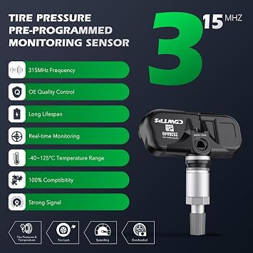 CDWTPS TPMS Sensor Tire Pressure Monitor System Compatible for 08-12 Honda Accord, 07-11 Honda CR-V, 2008 Fit, 08-09 S2000, 4-Pack Replaces 42753-SWA-316 42753-SWA-A53 315MHZ