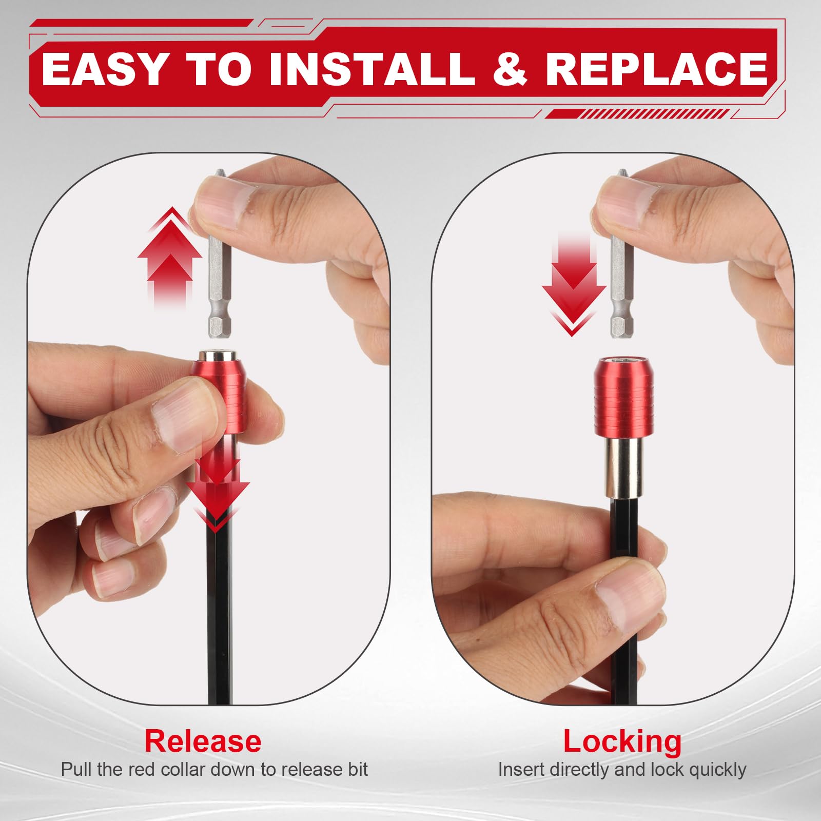 Magnetic Drill Bit Extensions - 3 Piece Set -5