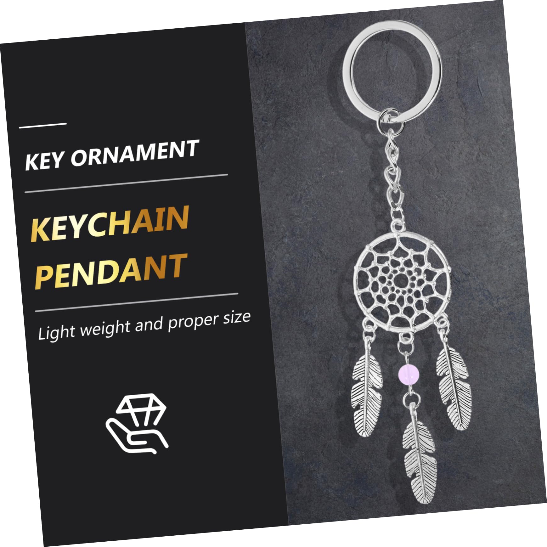 Alipis 6Pcs Dream Catcher Keychain Pendant Set Dreamcatcher Tassel Leaf Charms and Fuchsia for Handbags and DIY Key