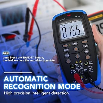 Digital Multimeter, TRMS Autoranging Multitester 6000 Counts Voltmeter Measures AC/DC Current, Voltage, Continuity, Capacitance, NCV, Resistance, Frequency, Temperature, Duty, Diodes (XF-42B)