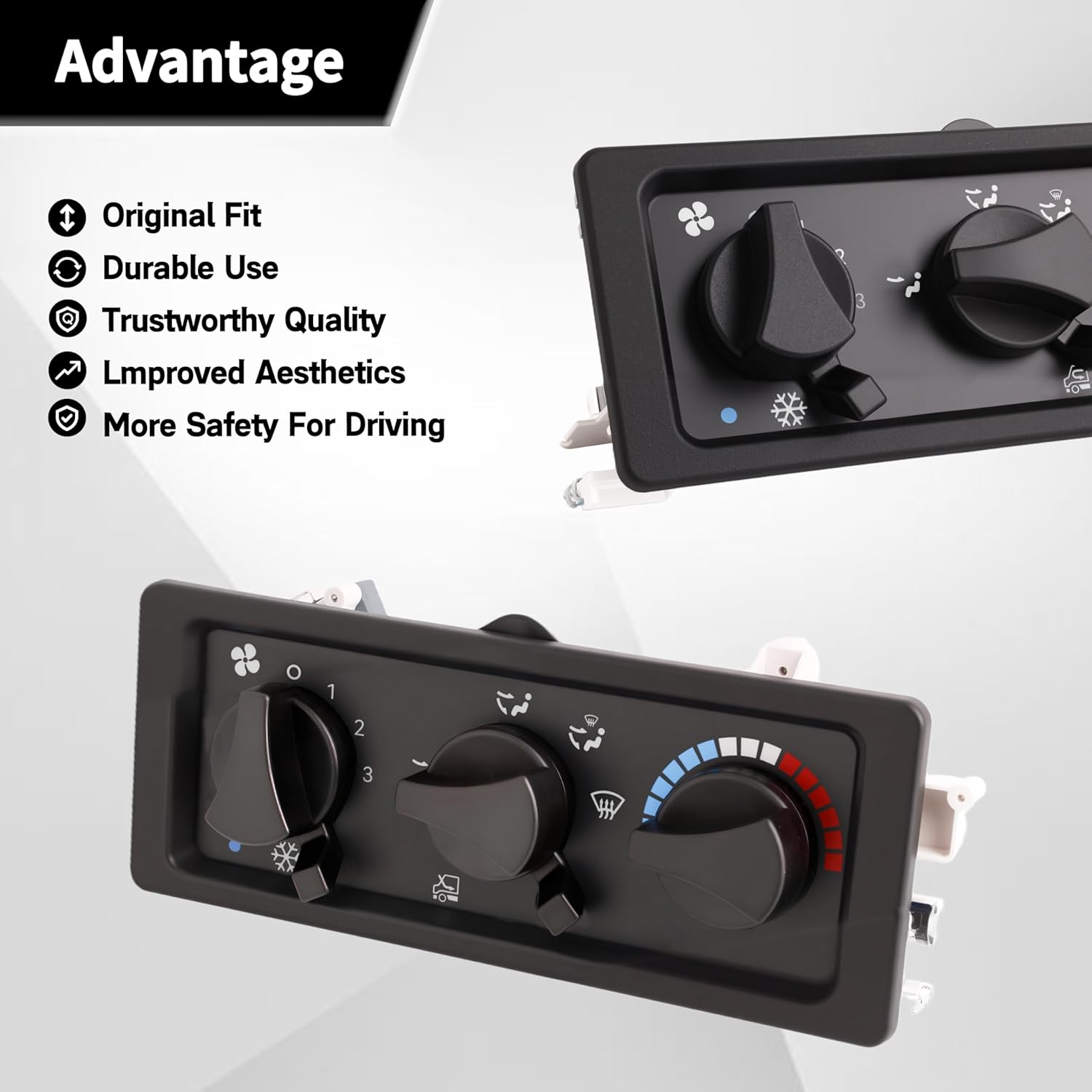 807-0010-002 A/C Climate Control Panel Compatible with Freightliner FL60 FL70 Heater Control Switch Module Replace for ABP-N83-322930 680-830-04-85