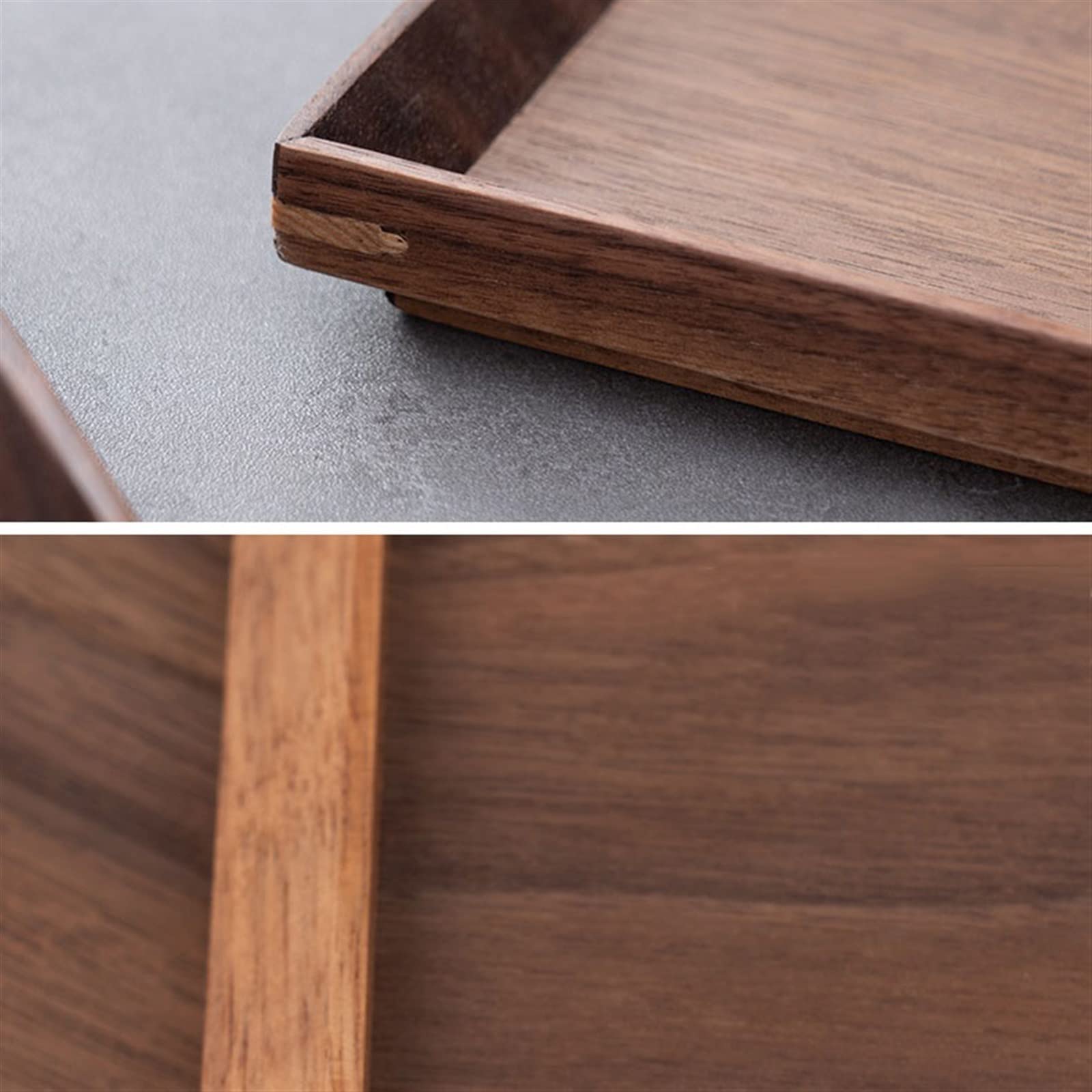 Wooden Walnut Serving Tray - Decorative Platter for Home Use Tea Set Desk Bar Service Restaurant Party Serving Tray - Stylish & Versatile