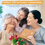 DazSpirit Scrapbook Photo Album, 8-inch Personalized Photo Book, DIY Memory Album With 5 Album Stickers, Square Hardcover Scrapbook for Wedding, Babies and Anniversaries, Brown, 30 Sheets