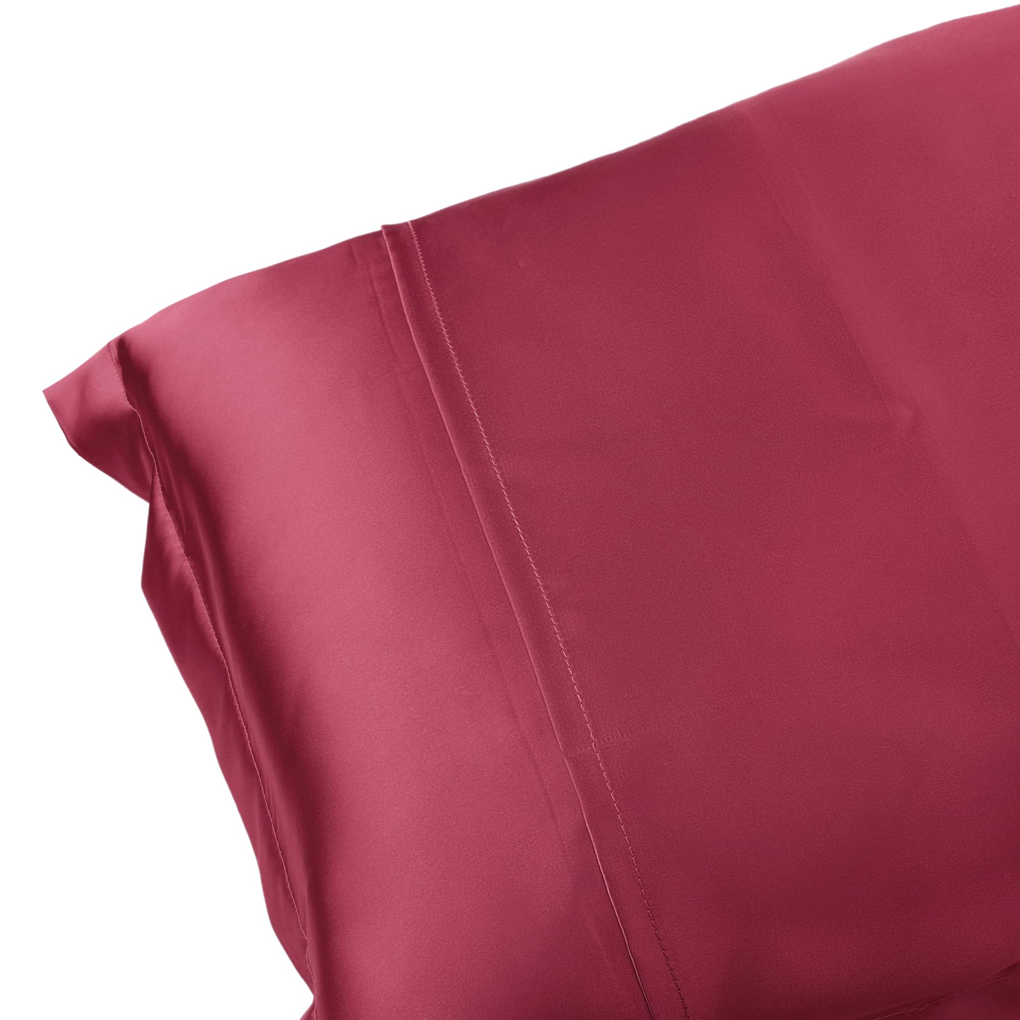 uxcell Satin Pillowcase for Hair and Skin Soft and Smooth Set of 2 with Envelope Closure, Gifts for Friends Wine Red Queen (51x76cm) - Image 2