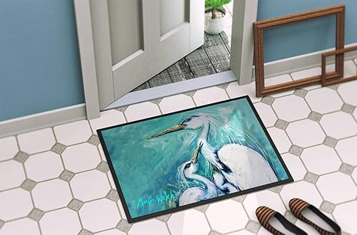 Miniatura 4 de Caroline's Treasures MW1159JMAT - Tapete blanco con grúa para puerta delantera, 24 x 36 pulgadas, para interiores y exteriores, para entrada,