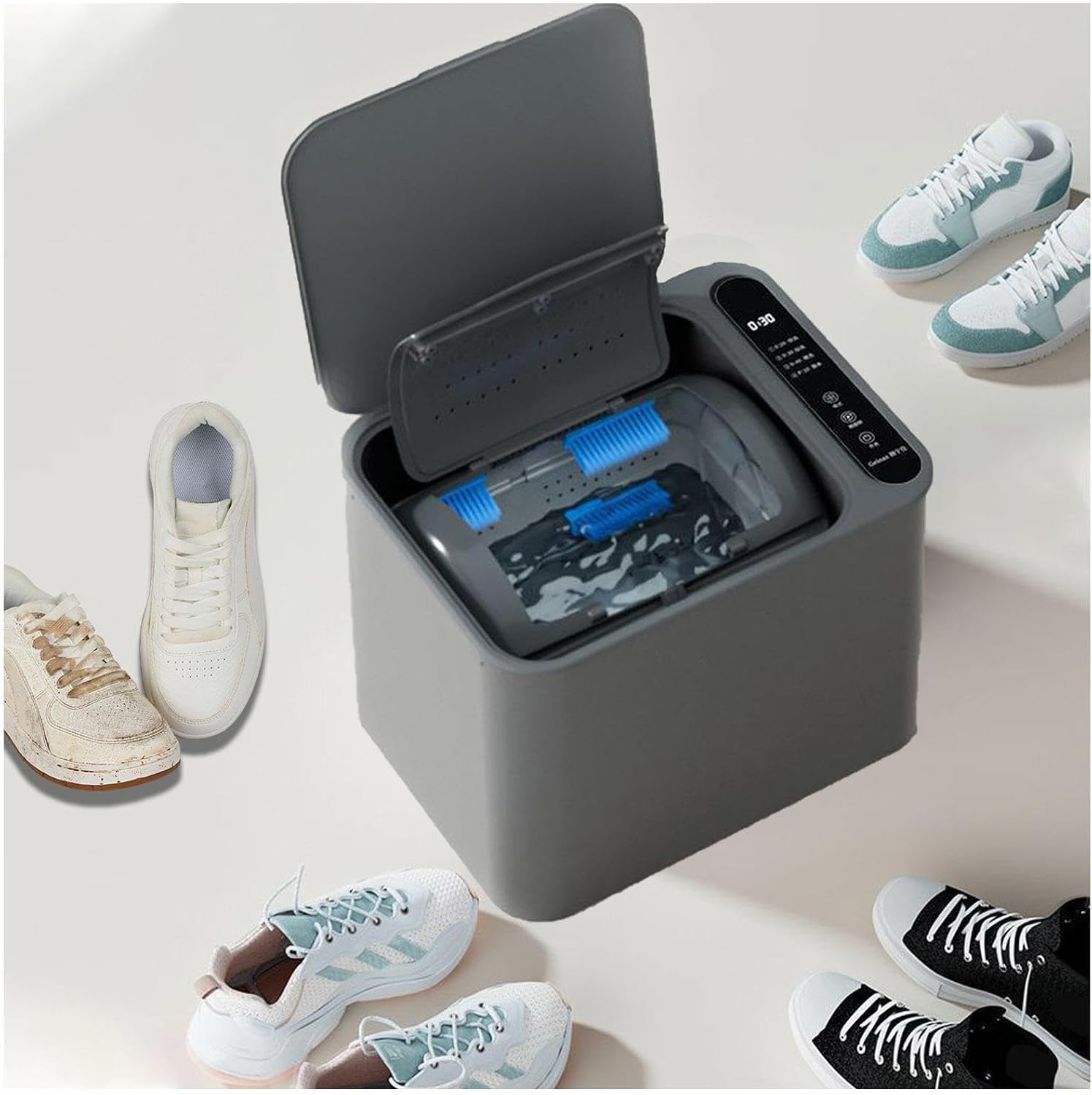 Lavadora de zapatos eléctrica compacta, mini lavadora portátil, para camping, apartamentos, residencias estudiantiles, caravanas y hogares.
