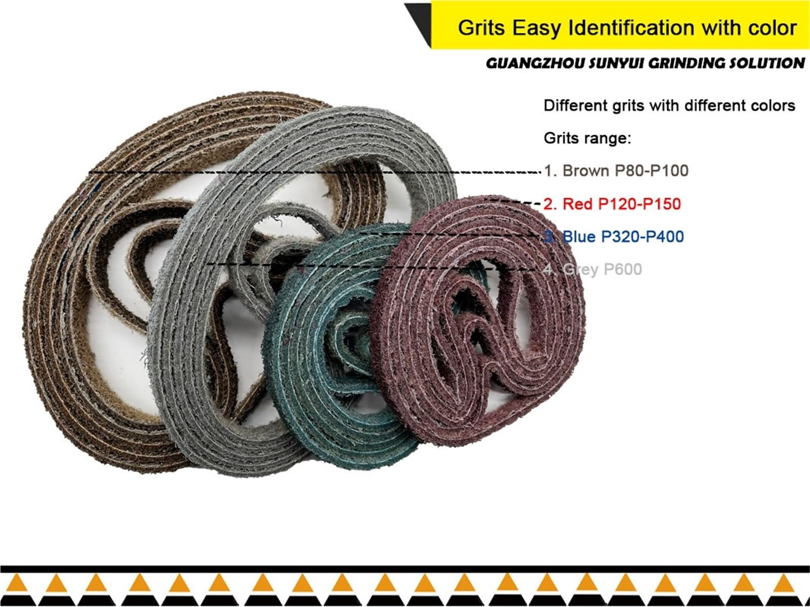 Nastro abrasivo in nylon non tessuto da 8 pezzi 20x520mm Rettifica extra grossolana for lucidare il materiale di condizionamento della superficie(8pcsxBrown)