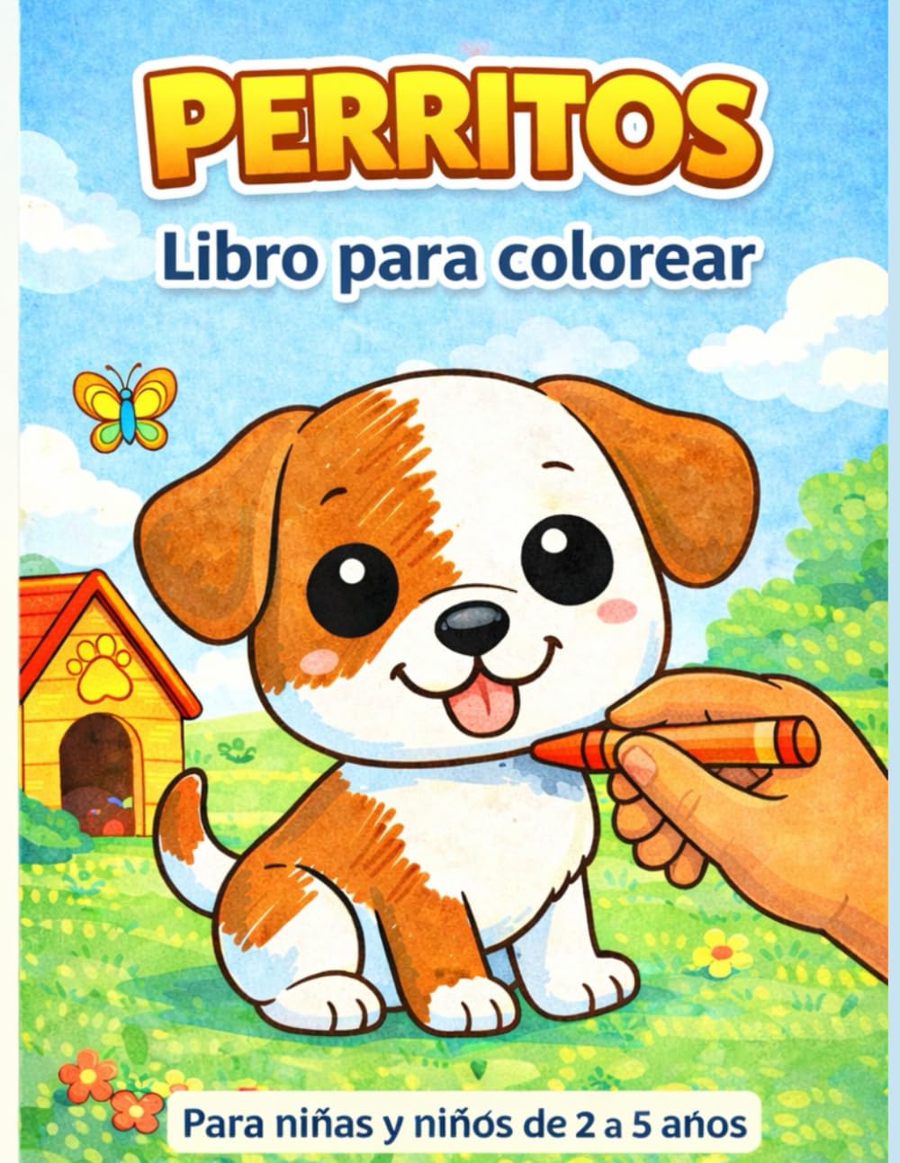 Perritos: Libro para colorear