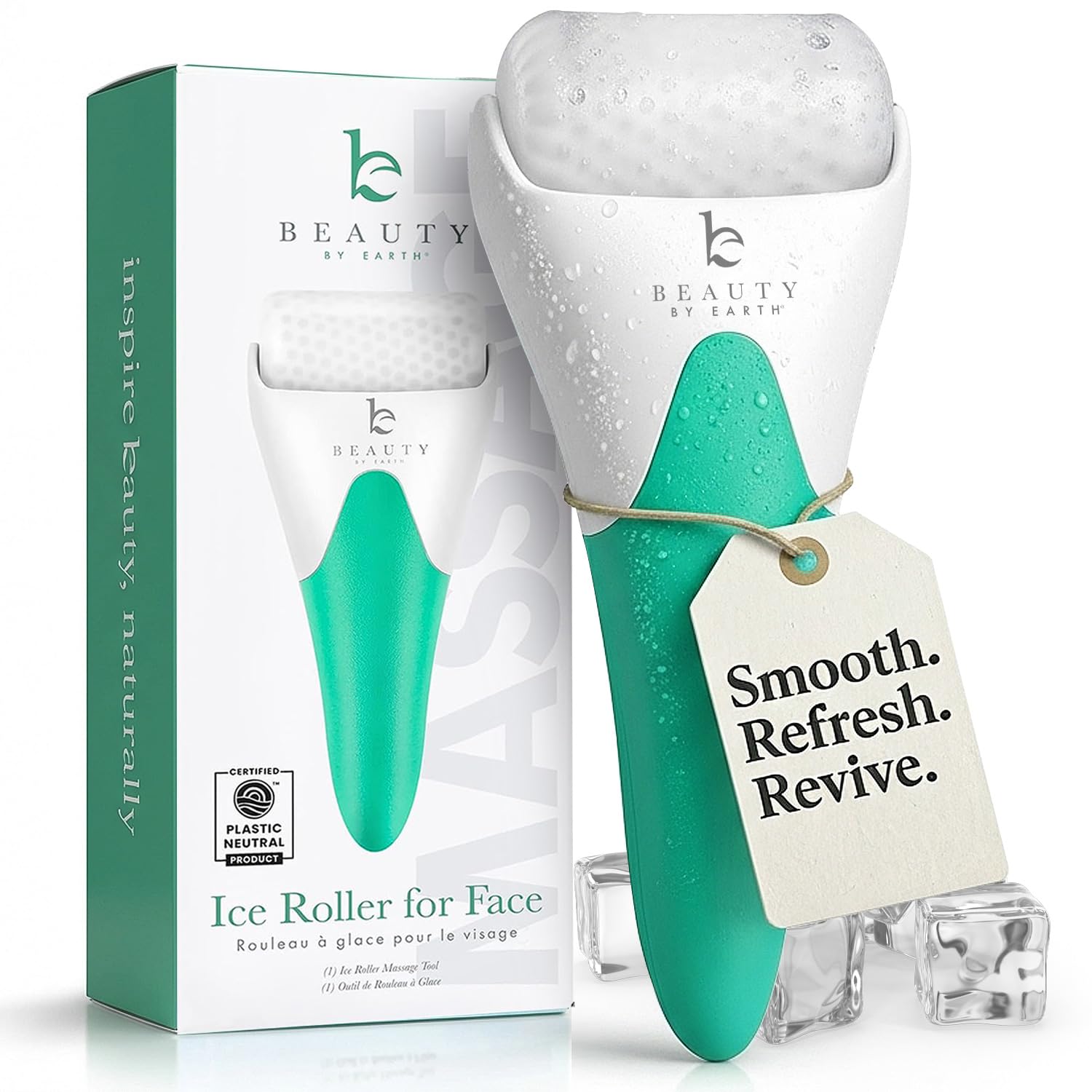 Rodillo de Jade,​Rodillo de Piedra De Jade,​masajeador facial de rodillo de jade,​Facial Masaje Piedra Gua Sha Jade,​masajeador facial