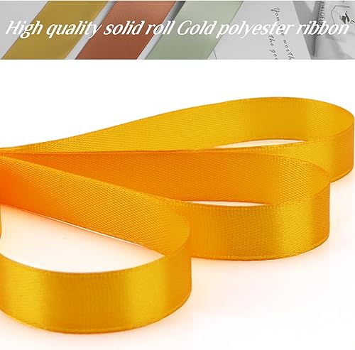Miniatura 182 de Cinta de oro rosa de 1-1/2 pulgadas, para envolver regalos, 50 yardas, corona de fiesta de boda, costura, accesorios para el cabello, decoración