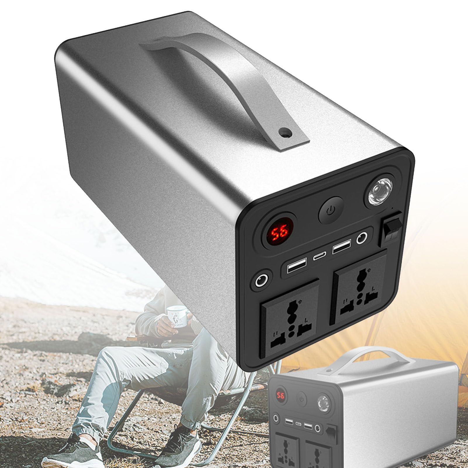 Centrale elettrica portatile da 90000 mAh e 300 W, generatore elettronico solare, batteria al litio di backup per esterni, per campeggio, picnic, viaggi, feste, camper, emergenza, avventura, pesca,
