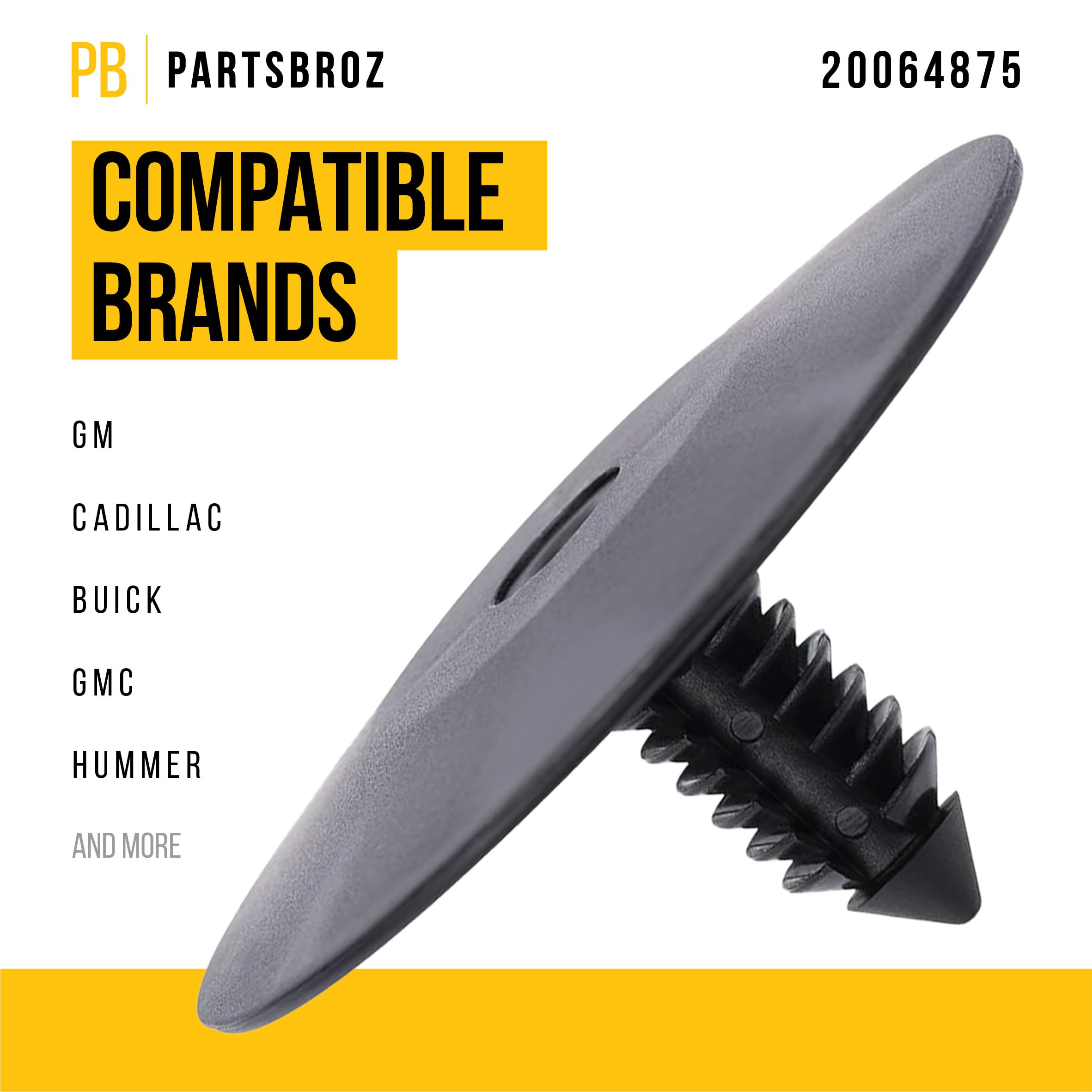 Amazon.com: PartsBroz 20064875 Hood Insulation Retainer Clips 