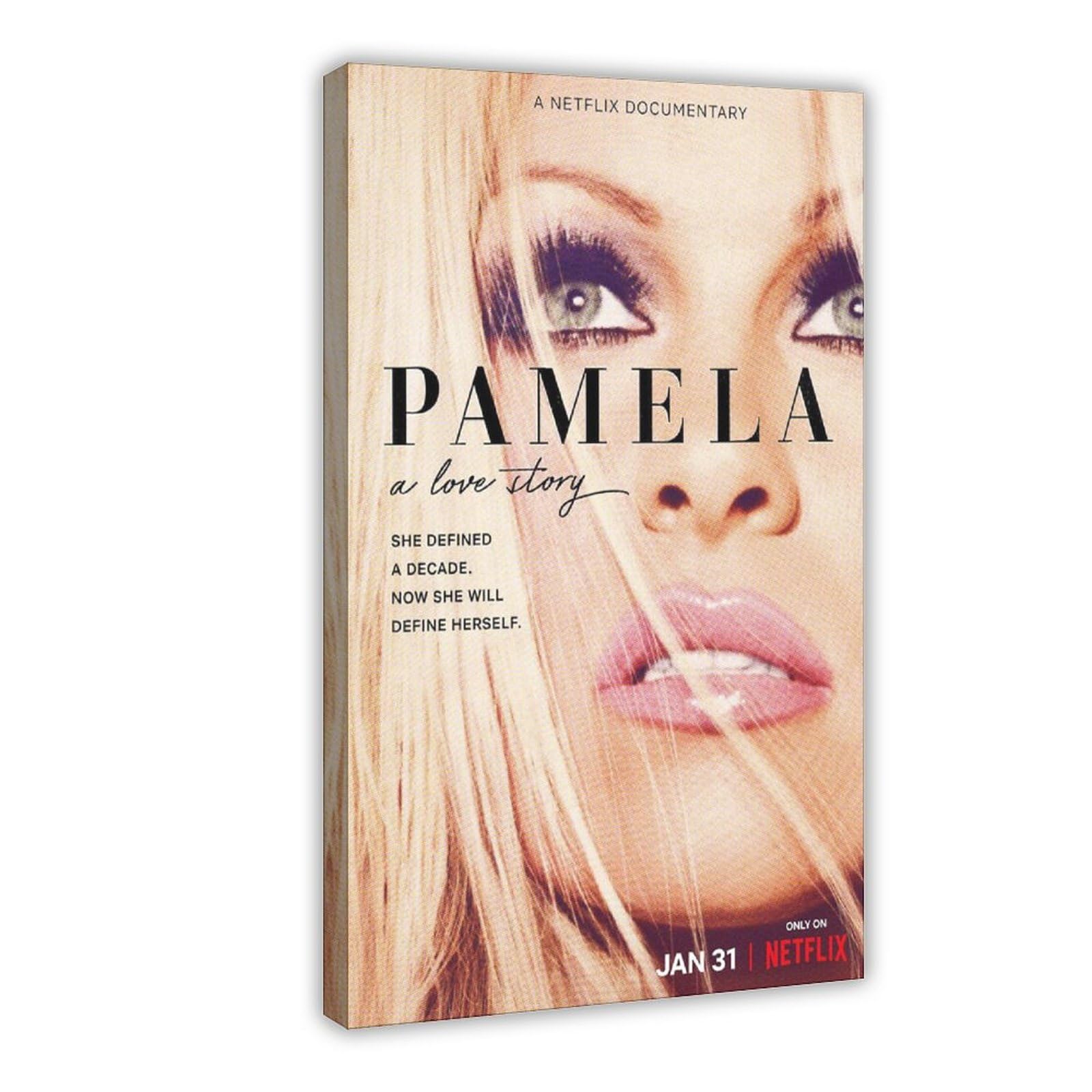 EMIGOS Pamela- A Love Story Pamela Anderson Satin Poster Canvas Poster Bedroom Decor Sports Landscape Office Room Decor Gift Frame-style 24x36inch(60x90cm)