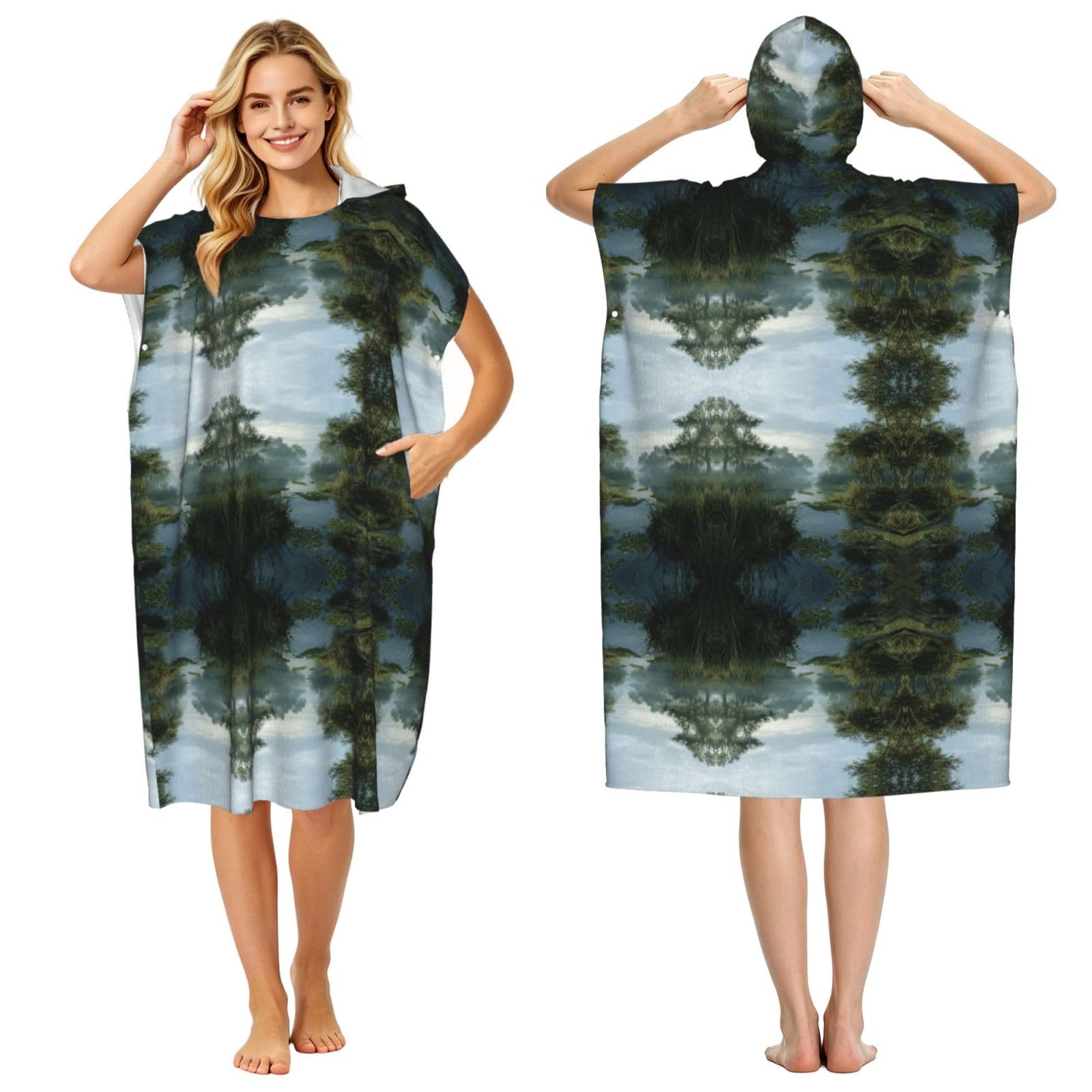 Poncho de surf adulte en microfibre pour se changer facilement sur la plage