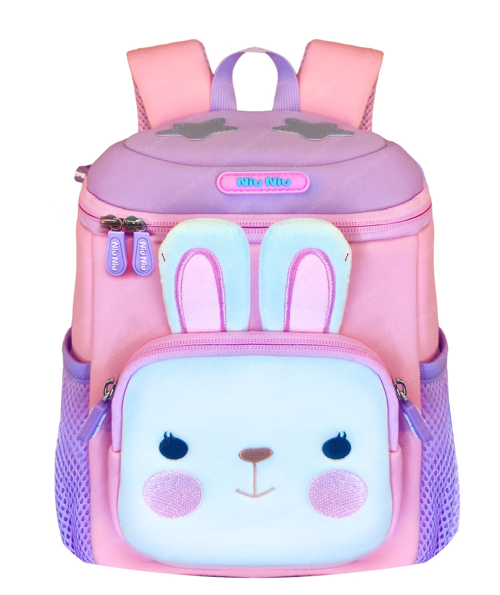 funblast Bunny Backpack for Kids - Preschool Unisex Cartoon Animal Print Mini Backpack, 28 X 23 X 13 CM, Multicolour-picture-35