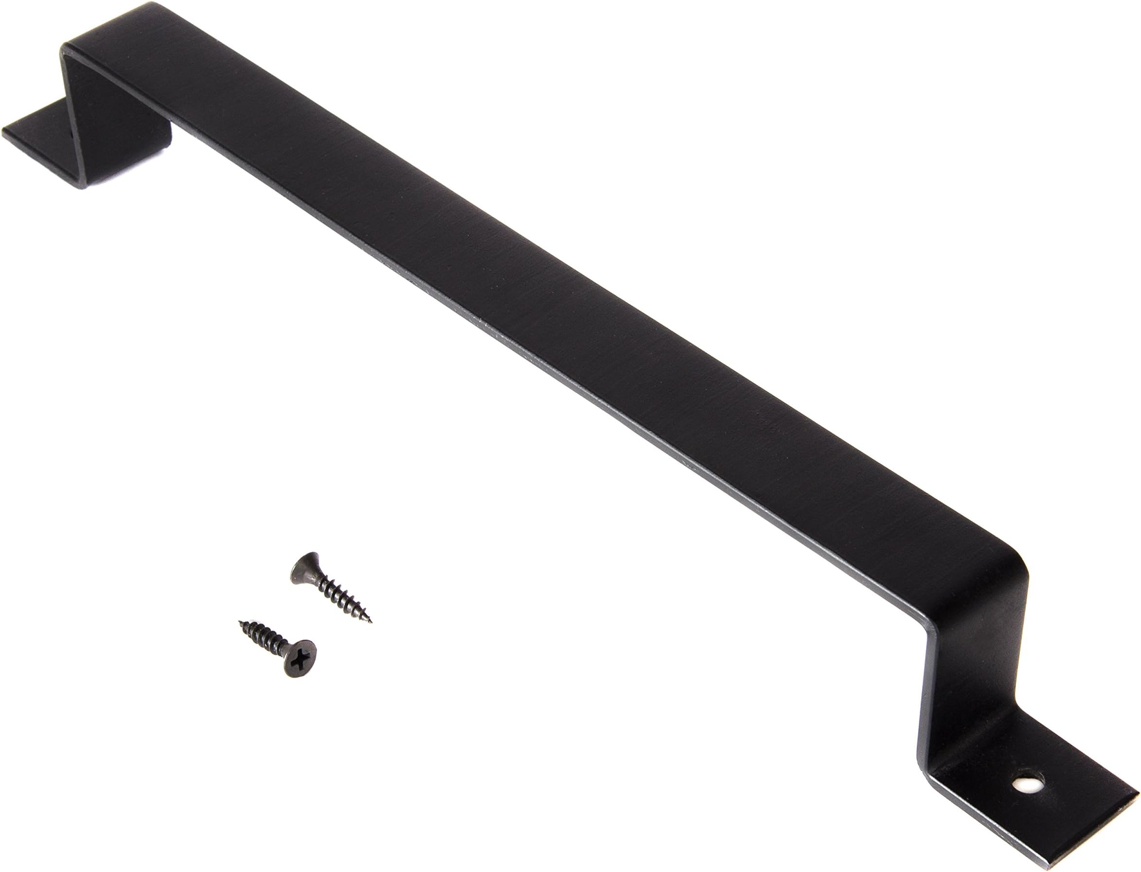 Large Sliding Barn Door Pull Handle Hardware - 12.5" Overall - Carbon Steel - Black Powder Coated - -Screws Included -Dewd