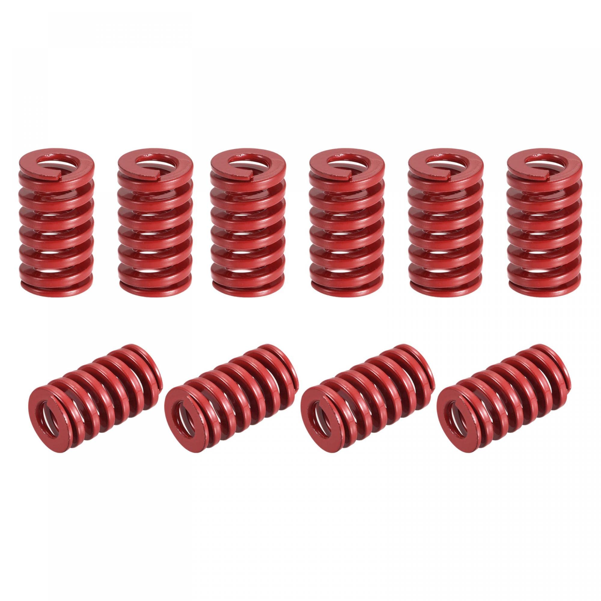 2 Stück Werkzeugfedern (rot) – 14 Mm Außendurchmesser, 20 Mm Länge, Mittlere Last, Für 3D-Drucker & Elektroteile