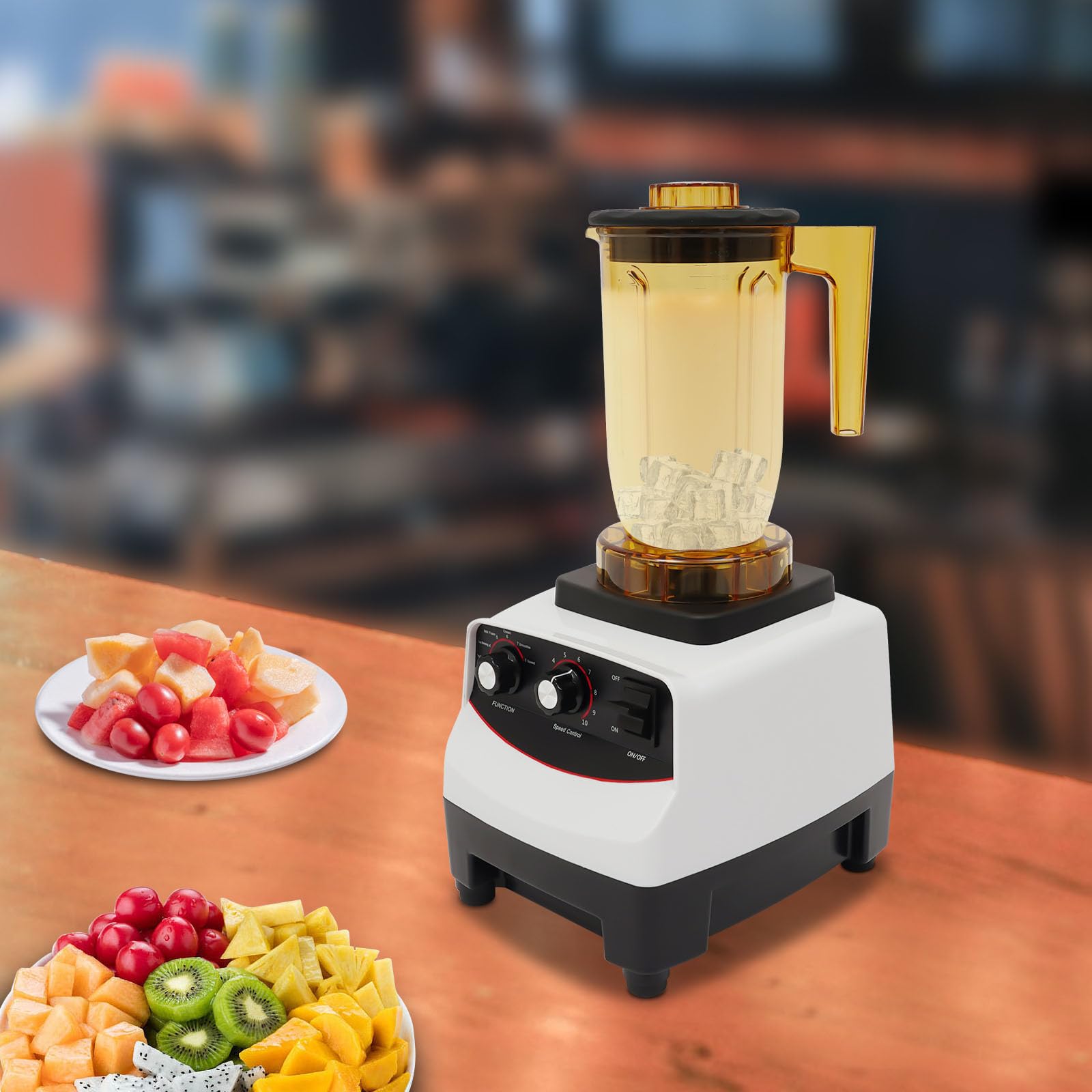 Unnsiapit Tea Brewing Machine, 1800W Electric Commercial Countertop Blender Milkshake Mixer for Kitchen Restaurant Mixed Drink Smoothie, Speed Control, 1.2L/50.7Oz Cup