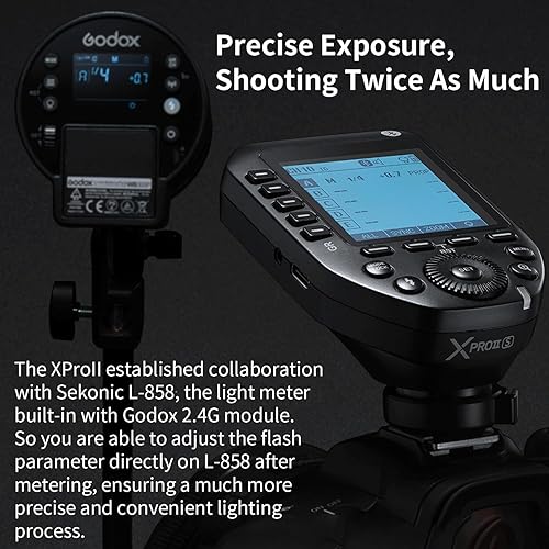 Miniatura 4 de Godox XProII XProII-C Wireless Flash Trigger for Canon Camera, 2.4G Wireless Flash Transmitter HSS 18000S, Bluetooth Connection, TCM Transform