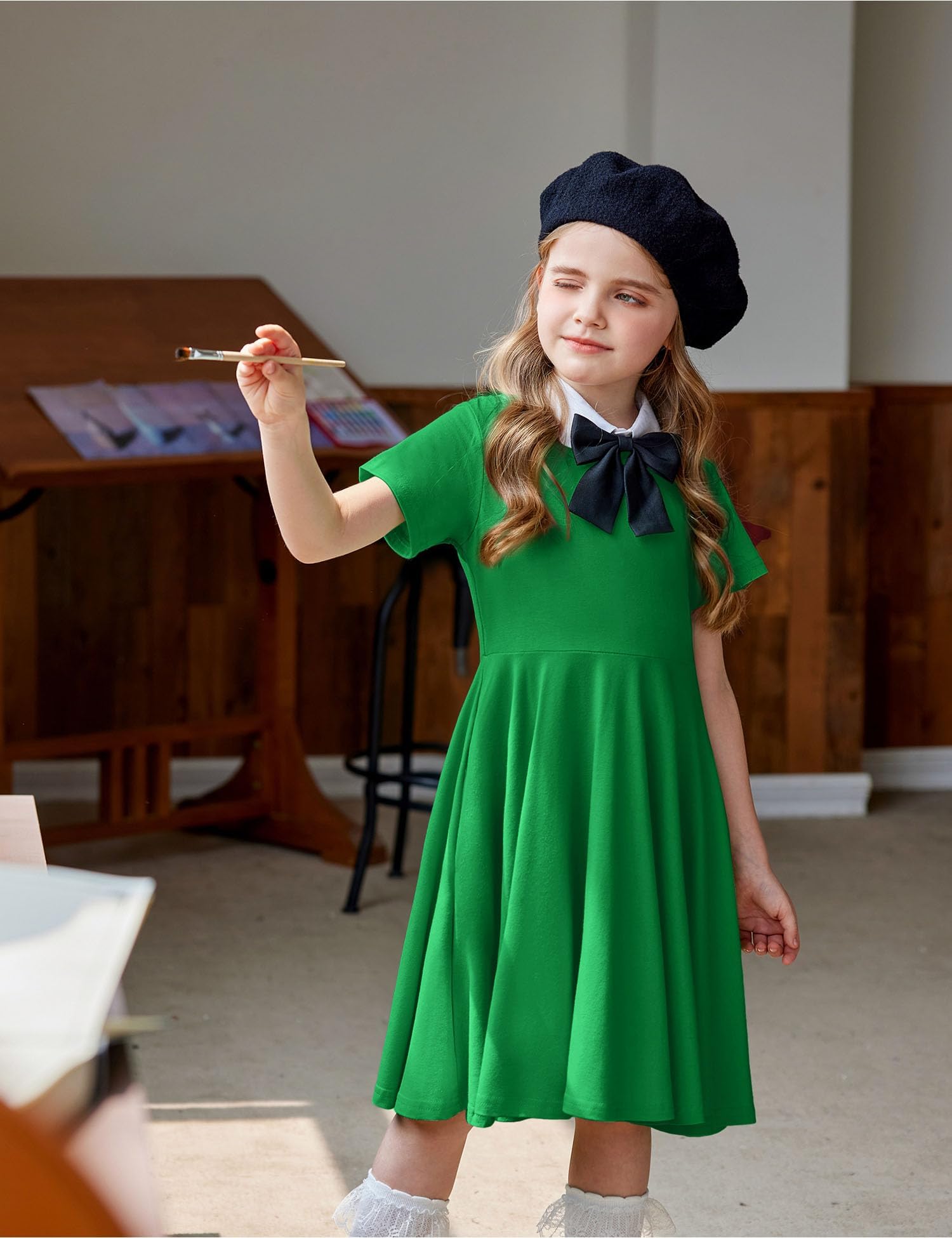 trudge Robe Fille Manches Longue/Manche Courte Base Coton T-Shirts Robe Casual Enfant Fille Vêtements Automne Hiver 3-15 Ans