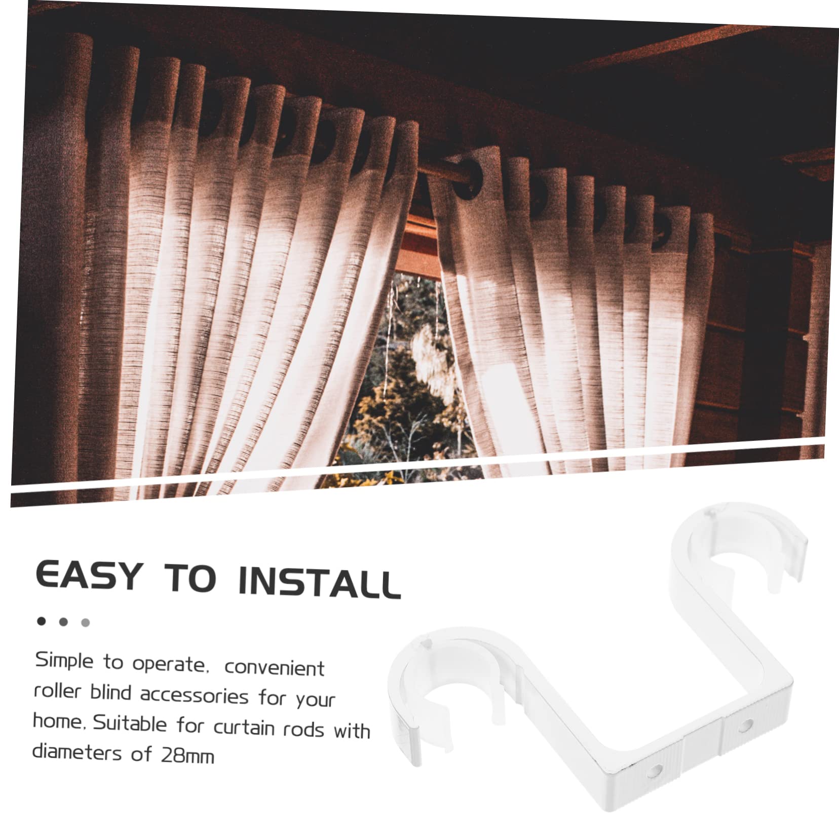 KOMBIUDA 3pezzi Supporto per Bastoni da Soffitto Lega di Alluminio Staffa Doppia per Tende Confezione da Facile Installazione per Decorazioni Interne