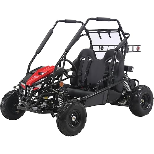 Coleman Powersports GK200 196cc Gas Powered Dual Seat Go-Kart, Reverse Gear, Adjustable Suspension, 275 lbs Maximum Load, Off Road Adventure Vehicle