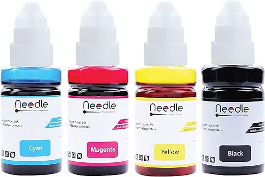 Needle High Yield GI790 / GI 790 Inkjet Ink Tank Refill Compatible for Canon G1000, G1010, G2000, G2010, G3000, G3010, G4000, G4010, G4085 CISS Ink…