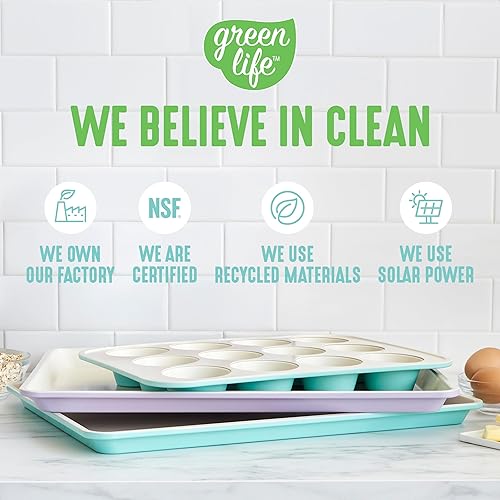 Vista 8 de GreenLife - Molde antiadherente de cerámica Turquesa