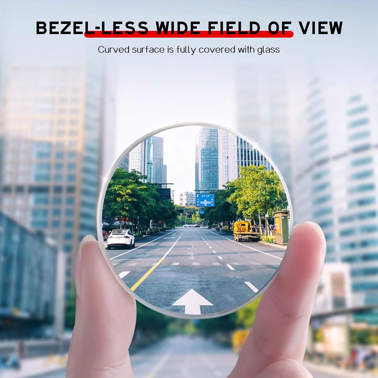 Round 360° Adjustable HD Wide Angle Blind Spot Mirror for Cars – Anti-Glare Waterproof Rearview Mirror with Frameless Design, Enhanced Visibility for Safer Parking & Lane Changes