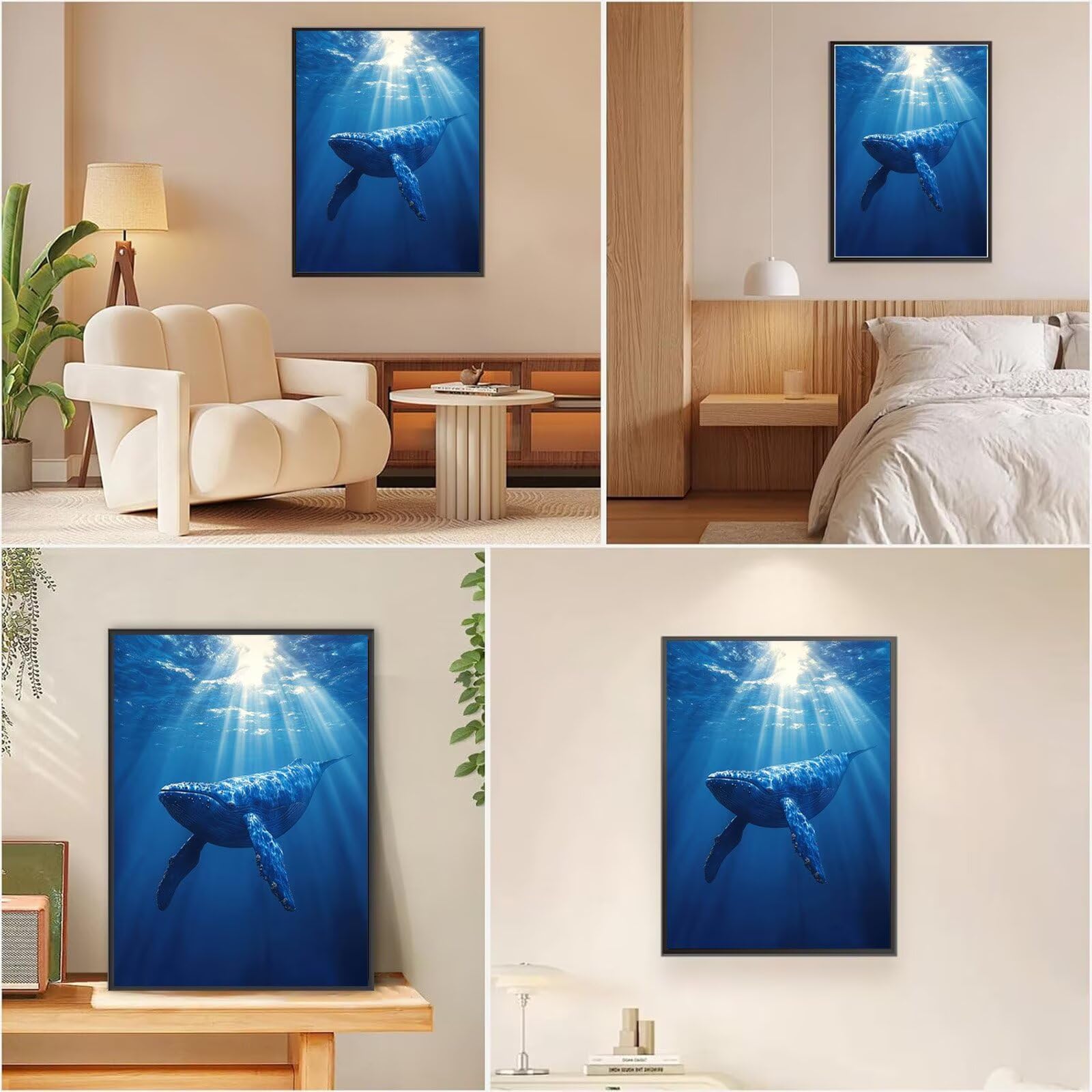 5D Blu Diamond Painting Balena Diamond Painting Kit Completo, DIY Passatempo per Adulti Pittura Diamante Hobby Creativi Adulti Kit, Strass Diamantini Crystal Art per Decorazione Casa 70x100cm,Model957