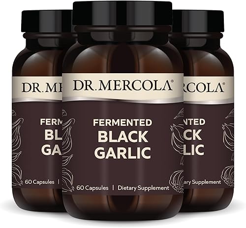Dr. Mercola Ajo negro fermentado (60 ct), paquete de 3