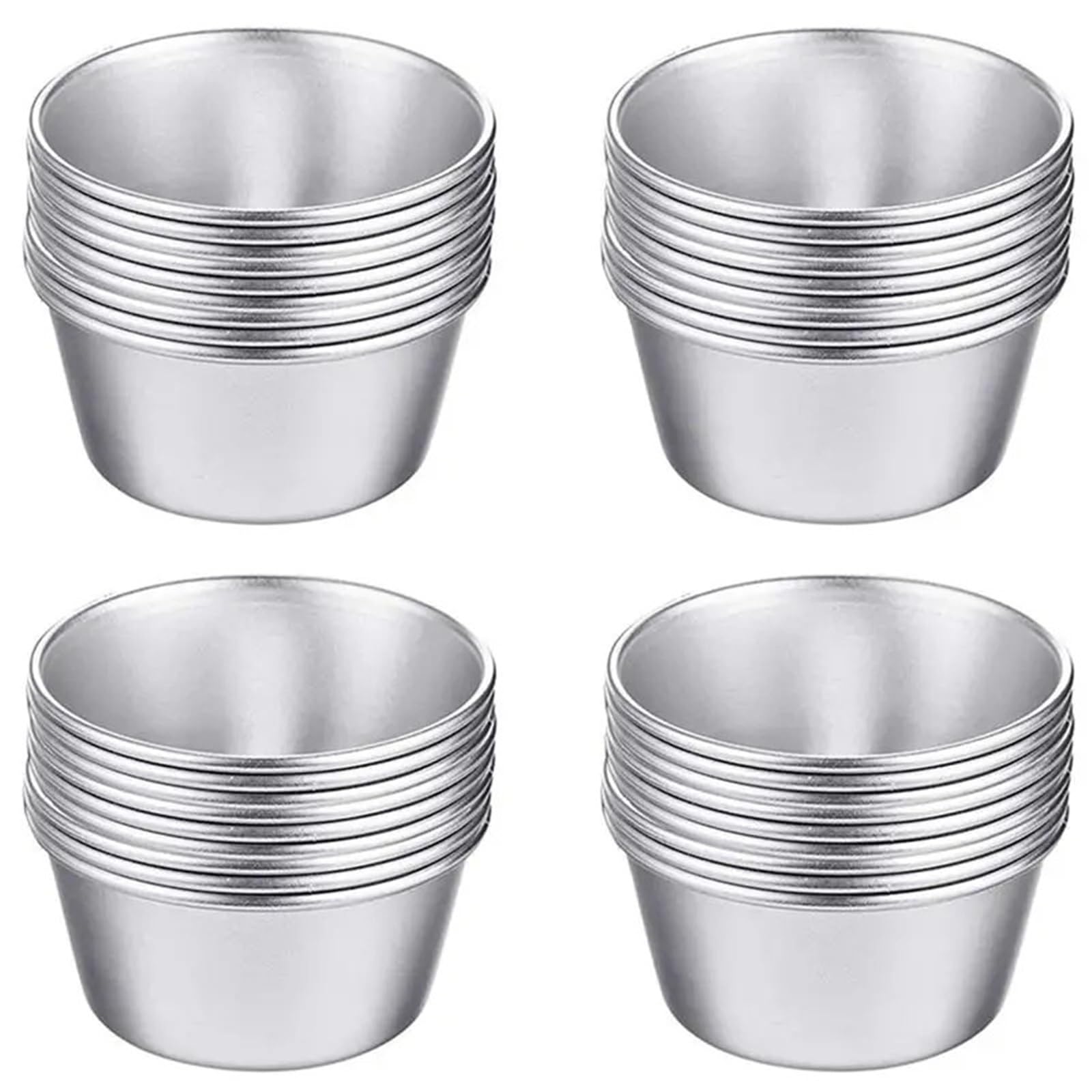 48 Stück antihaftbeschichtete einzelne Miniformen for Backen von Pudding, geschmolzener Schokolade, Cupcakes, Kuchen und Keksen