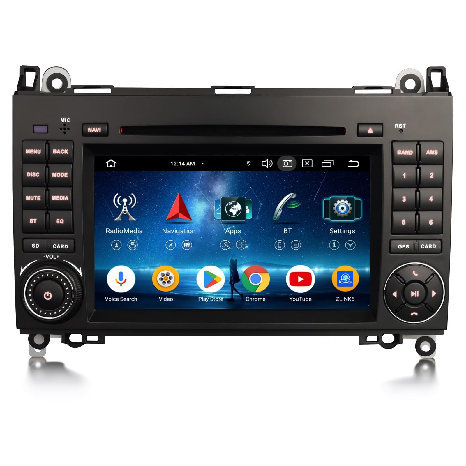Acht-Kern 4GB+64GB Android 16 DAB+ Autoradio Für Mercedes A/B-Klasse W169 W245 Viano Vito Sprinter VW Crafter Bildschirm mit GPS Navi Kabellos Apple CarPlay Android Auto WiFi Bluetooth 5.0 SWC