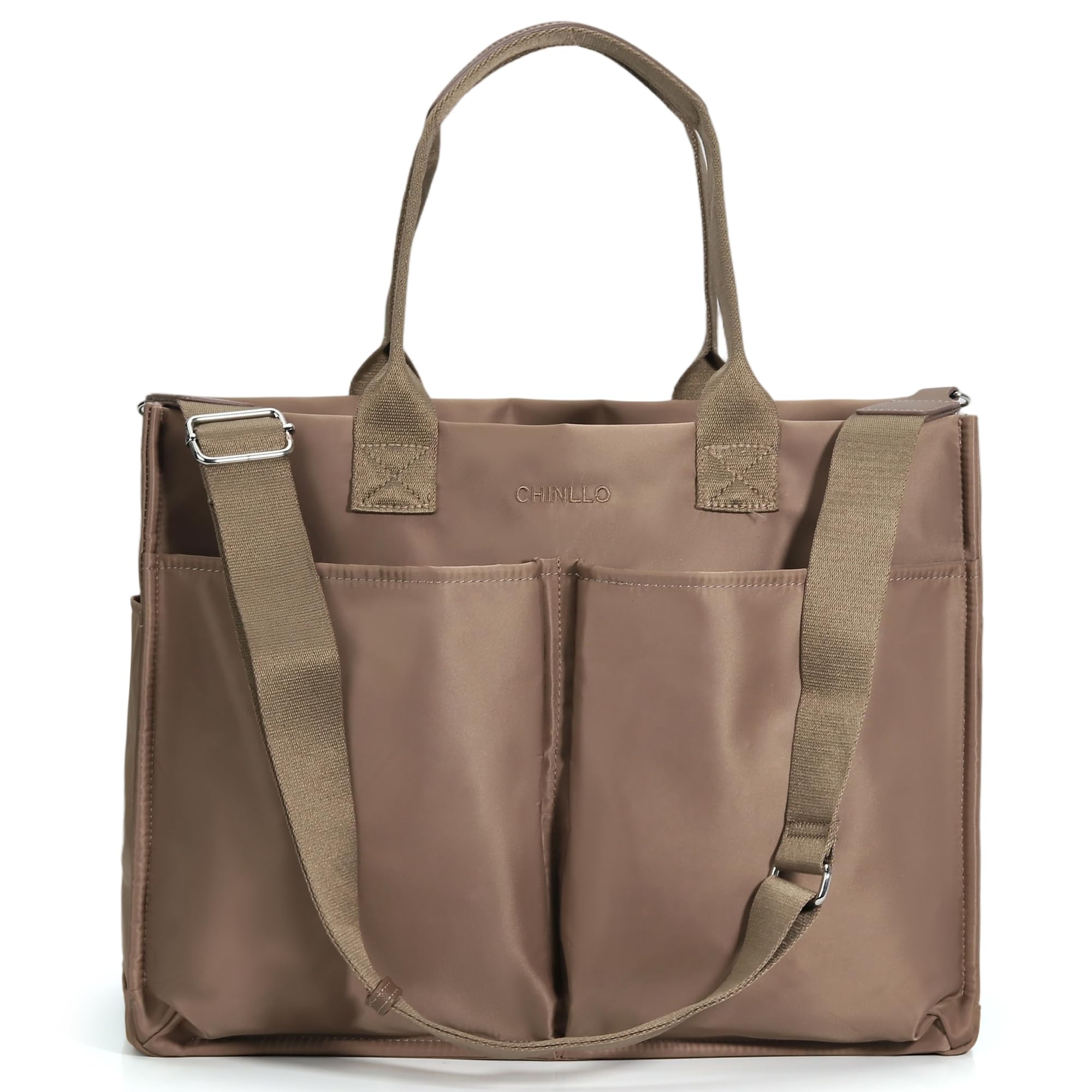 Chinllo Tote Bags for Women, Compartments Nylon Large Tote Handbags
