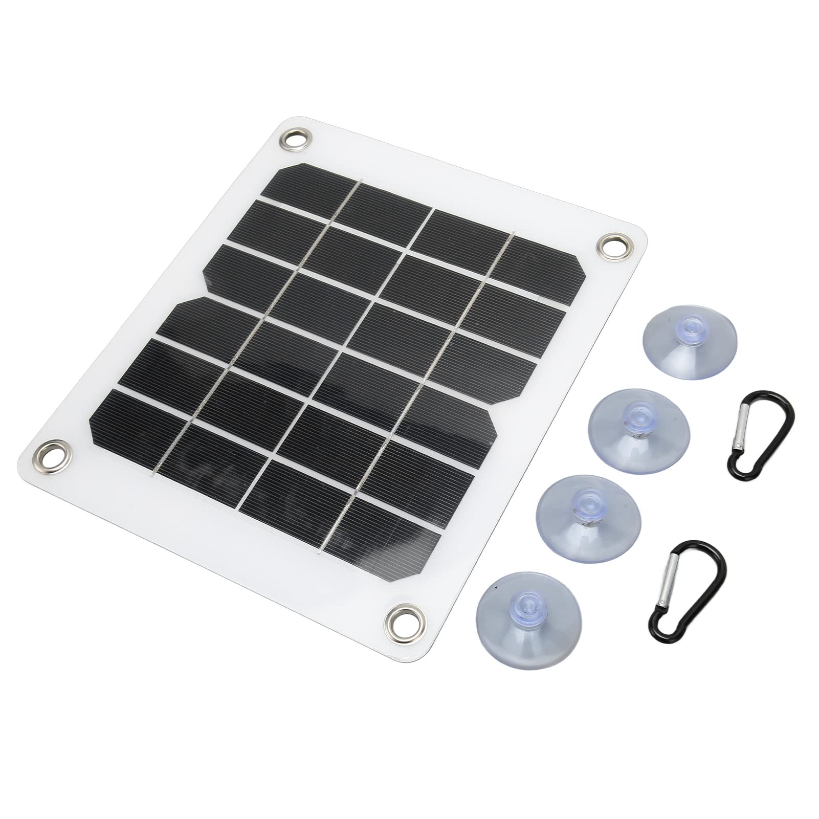 Kit de Carga Solar de 5 V, 20 W, 3 A, Panel Solar Monocristalino, Panel de Carga Solar Portátil, Salida USB de 5 V como Banco de Energía para Teléfono, para Vehículos