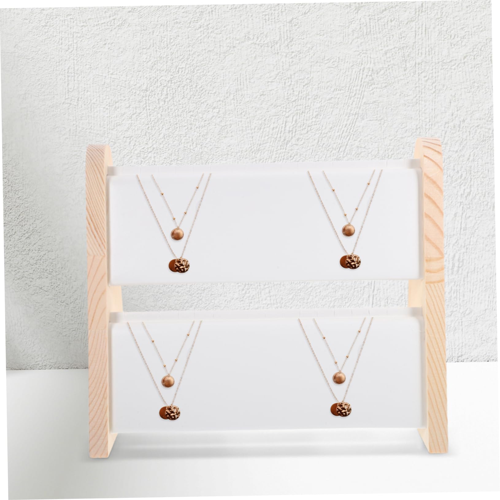 IMIKEYA Schmuckständer Für Doppelschichtiger Organizer Für Schmuck Fach Für Stilvolle Präsentation Und Aufbewahrung Stabiler Tisch Schmuck Display Für Zuhause Und Geschäfte