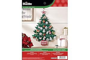 Bucilla Felt Applique Advent Calendar Kit, 17 by 24-Inch, Nordic Tree