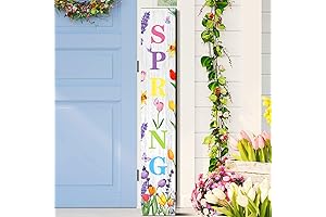 41.7 Inch Spring Tulip Front Door Sign, Eye-catching Tulip Decor for Your...