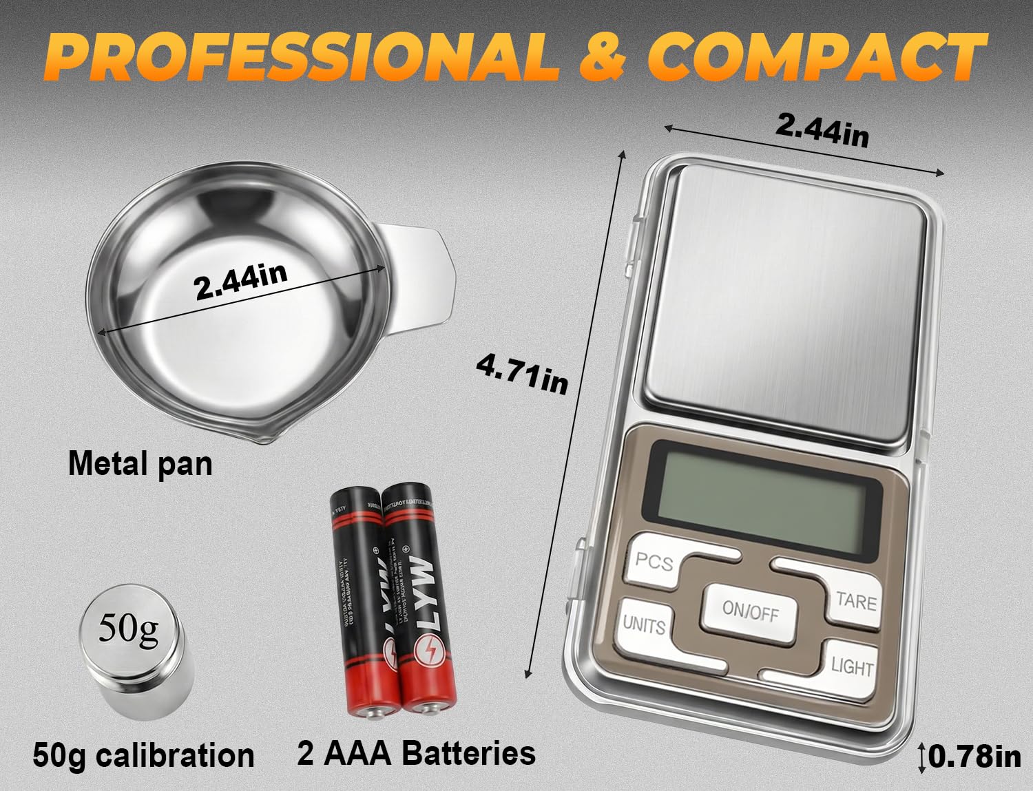 RS-1500 - Bilancia digitale per ricarica, 1500 grani x 0,1 gn, con piastra in metallo, peso di calibrazione e batterie, ricarica forniture e attrezzature
