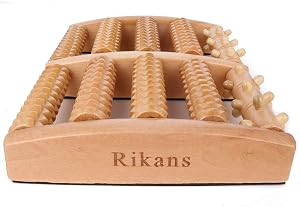 Wooden Foot Massager – Rollers for Plantar Fasciitis, Arch Pain and Muscle Tense – Acupressure & Pain Relief – Massage Roller for Home or Office - Large